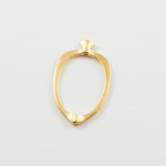 Μεταλλικό Περαστό Ψάρι Περίγραμμα Χρυσό