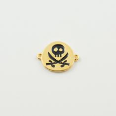 Πλακέτα Νεκροκεφαλή Μαύρο Σμάλτο