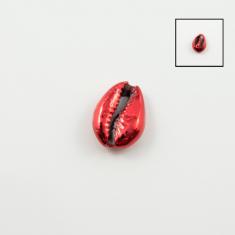 Ακρυλικό Κοχύλι Κόκκινο (1.2x1.9cm)