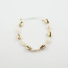 Anklet Bracelet Shells White-Gold