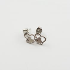 Ατσάλινα Σκουλαρίκια Heart
