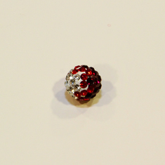 Marble Strass Red-White (10mm)