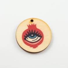 Wooden Motif Pomegranate Eye