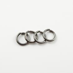 4 Μεταλλικοί Κρίκοι Black 14mm