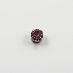 Καστόνι Black Κρύσταλλο Μωβ 7mm