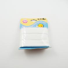 Λάστιχο Ρούχων Πλακέ Λευκό 2cm