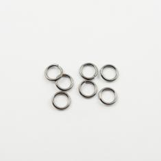 7 Metallic Hoops Black 10.5mm