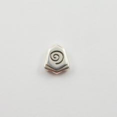 Silver Metal Bead Spiral 1.5x1.3cm