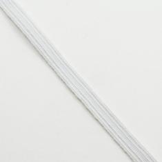 Rubber for Clothes White Flat 8mm