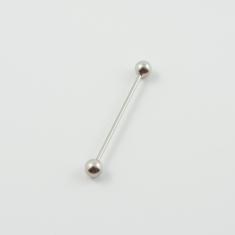 Ατσάλινη Μπάρα Ασημί 40mm