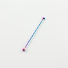 Ατσάλινη Μπάρα Πράσινο-Μωβ 1.6x60mm