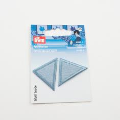Patch Triangle Gray Light Blue 3.8x3.1cm