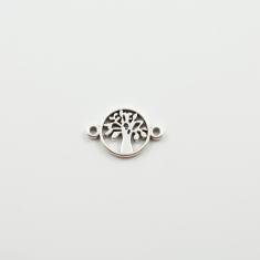 Μεταλλικό Ελιά Ασημί 1.2x1.8cm
