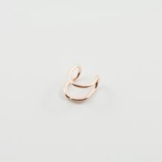 Fake Ear Double Hoop Rose Gold