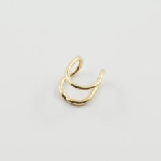 Fake Ear Double Hoop Gold