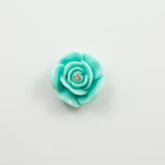 Acrylic Rose Turquoise Strass