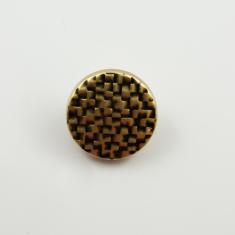 Ακρυλικό Κουμπί Χρυσό - Μαύρο 2.4cm