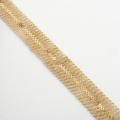 Jute Ribbon Natural Tinsel Rose Gold