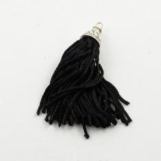 Tassel Komboloi Black Twisted 6.5cm