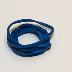 Leather "Suede" Blue-Electric (1m)