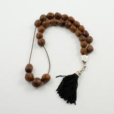 Worry Beads Nutmeg Brown Oval