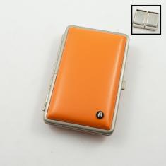 Cigarette Case Leather Orange