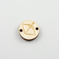 Ξύλινο Μοτίφ "Τοξότης" 2 Άκρες