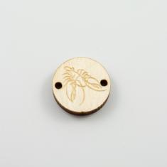 Ξύλινο Μοτίφ "Καρκίνος" 2 Άκρες