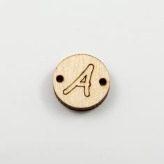 Wooden Initial Motif "A" 2 Connectors