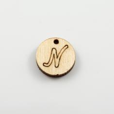 Wooden Initial Motif "Ν"