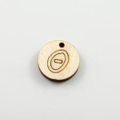 Wooden Initial Motif "Θ"