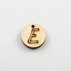 Wooden Initial Motif "Ε"