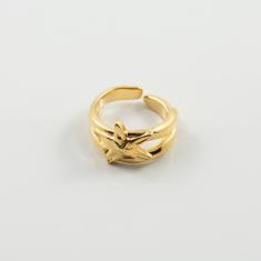 Metallic Ring Starfish Gold