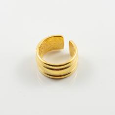 Metallic Ring 3 Layers Gold