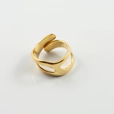 Μεταλλικό Δαχτυλίδι Οργανικό Χρυσό