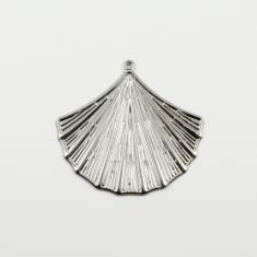 Ατσάλινο Μοτίφ Κοχύλι Gunmetal 4cm