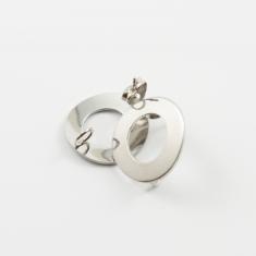 Βάσεις Σκουλαρικιών Κύκλος Ασημί