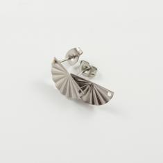 Βάσεις Σκουλαρικιών Βεντάλια Ασημί