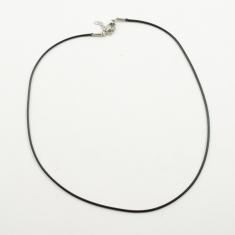 Necklace Base Leatherette 1mm Black