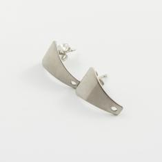 Βάσεις Σκουλαρικιών Ακανόνιστο Ασημί