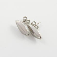 Βάσεις Σκουλαρικιών Νύχι Ασημί