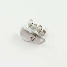 Βάσεις Σκουλαρικιών Ασημί Ακανόνιστο