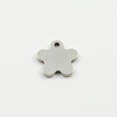 Ατσάλινο Μοτίφ Λουλούδι Ασημί