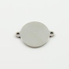 Steel Round Motif Silver 1.4cm
