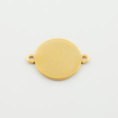 Steel Round Motif Gold 1.4cm