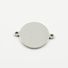 Ατσάλινο Στρογγυλό Μοτίφ Ασημί 1.6cm
