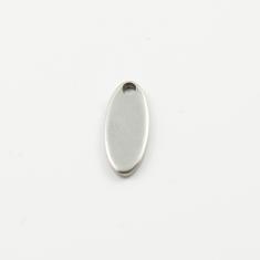 Steel Oval Motif Silver 1.2cm