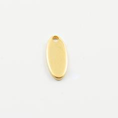 Steel Oval Motif Gold 1.2cm
