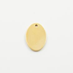Ατσάλινο Μοτίφ Οβάλ Χρυσό 1.8cm