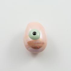 Ceramic Tear Motif Salmon Eye Seafoam